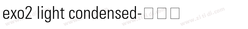 exo2 light condensed字体转换